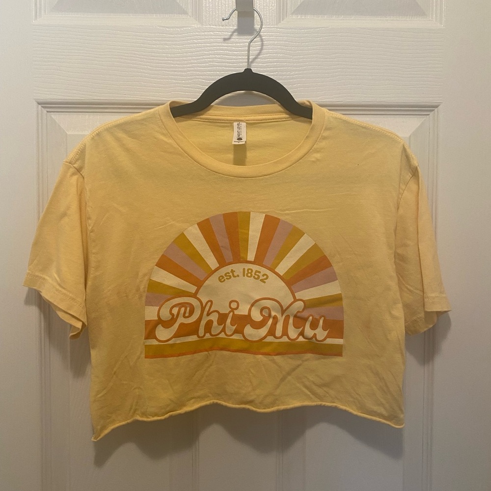 Next Level Apparel Yellow Crop Top